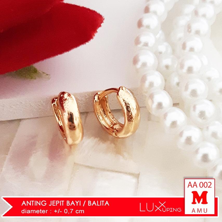i62☸ AA 002 Anting Cetik Bayi Murah Anting Balita Diameter Kecil Giwang Bayi Emas Imitasi Anting Jep