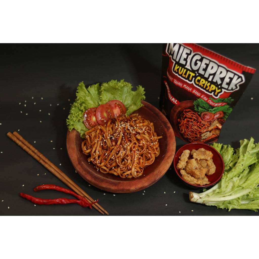 

mie geprek kulit crispy / mie pedas garut
