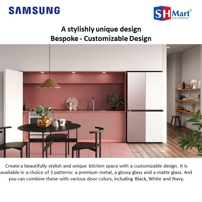 SAMSUNG KULKAS 4 PINTU BESPOKE RF60A91C380/SE FRENCH DOOR KAPASITAS 644L  (MEDAN)