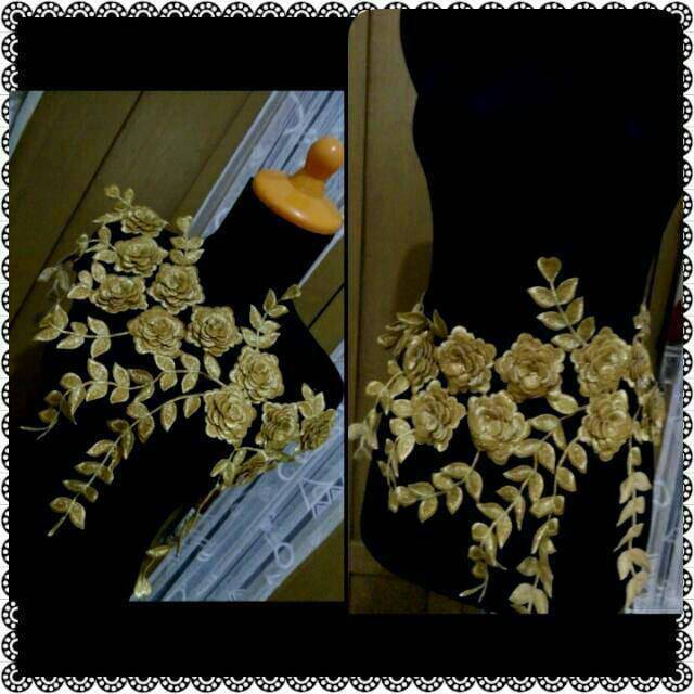 Bordir bunga 13. 3D. Bordir tempel