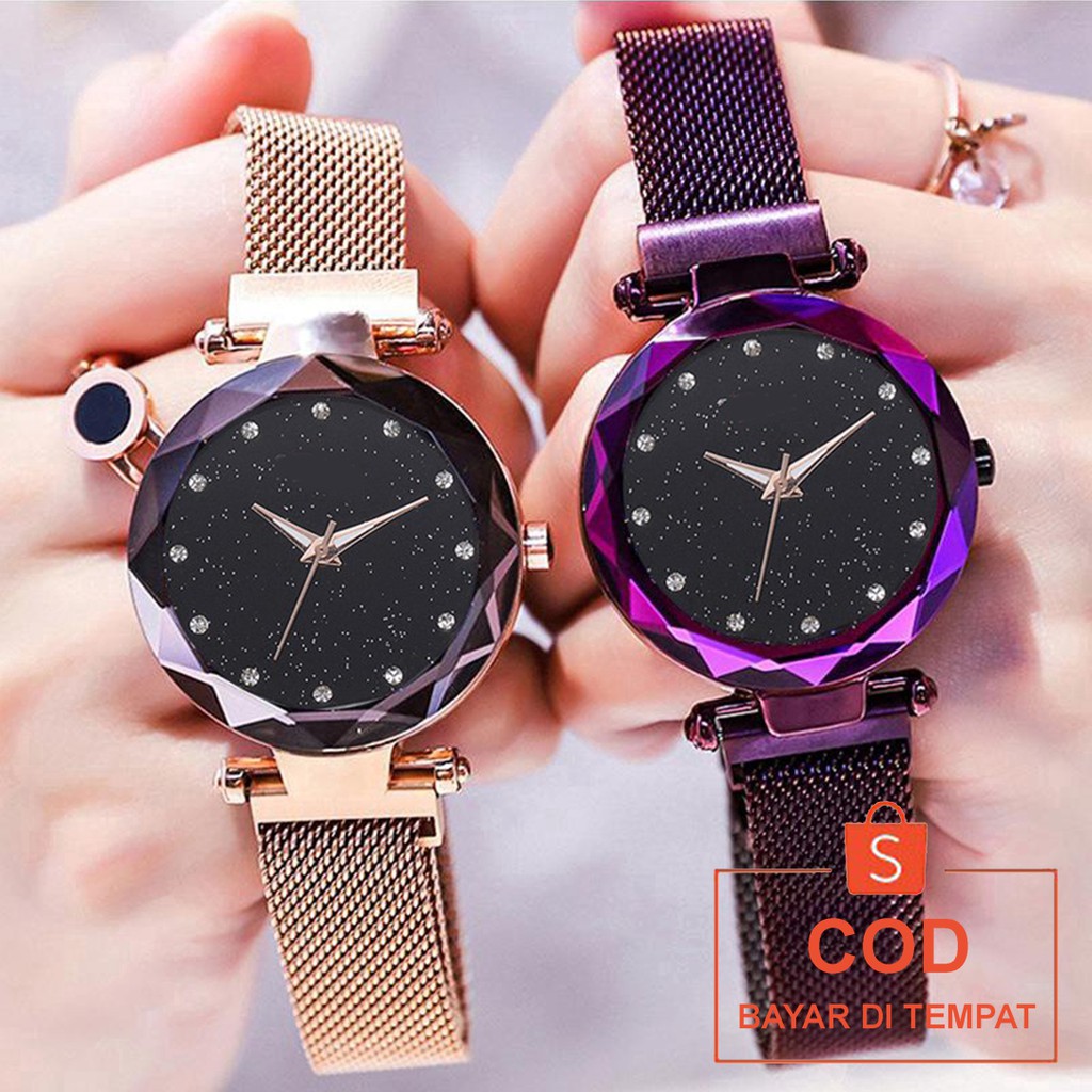 ✅COD Jam Tangan Rantai Magnet Analog Watch Aksesoris Fashion Wanita Cewek Anti Air Murah Couple Original