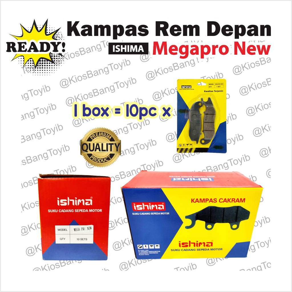 Kampas Rem Depan/Discpad Honda Tiger New Megapro New (ISHIMA)