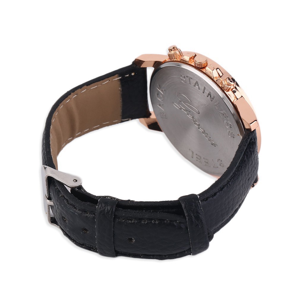 PA Jam Tangan Geneva Leather Quartz Jam Tangan Fashion Wanita Jam Tangan Kulit Analog Cewek // GN004