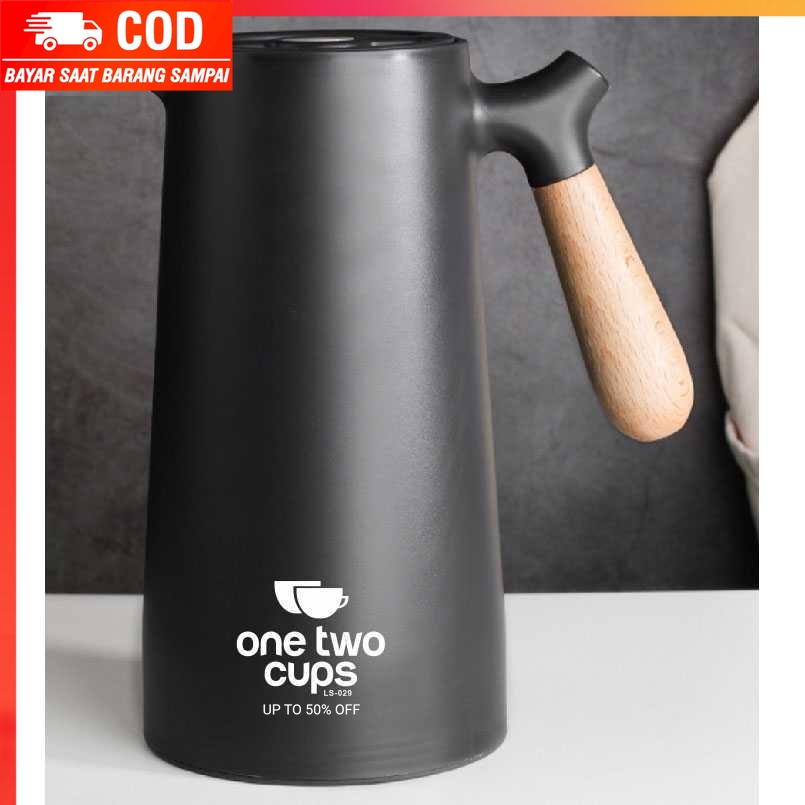 (100% BARANG ORI) One Two Cups Thermos Teko Pitcher Kopi Teh Thermal Cup 1000ml - LS-029