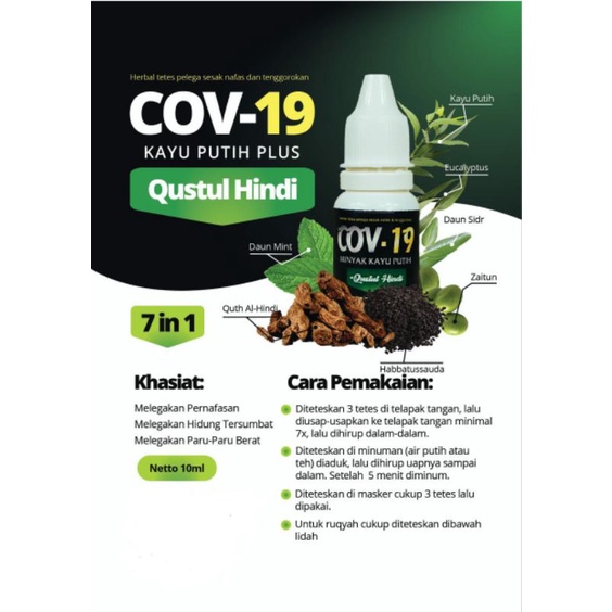 minyak kayu putih +qustul hindi cov-19