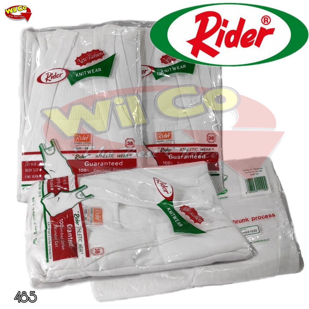 K485 - KAOS DALAM SINGLET PRIA BRAND RIDER HARGA PER 1 PCS
