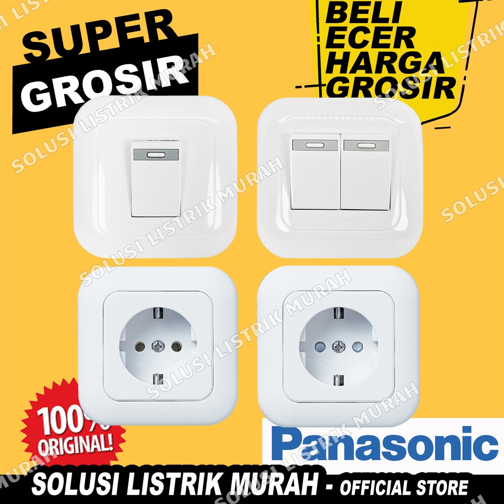 Panasonic Saklar Single / Double / Stop Kontak CP / Non CP Inbow