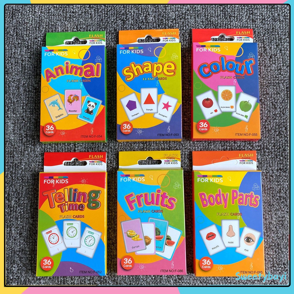Sweetybayi Flashcard inggris anak Kartu pintar balita Flash card edukasi anak