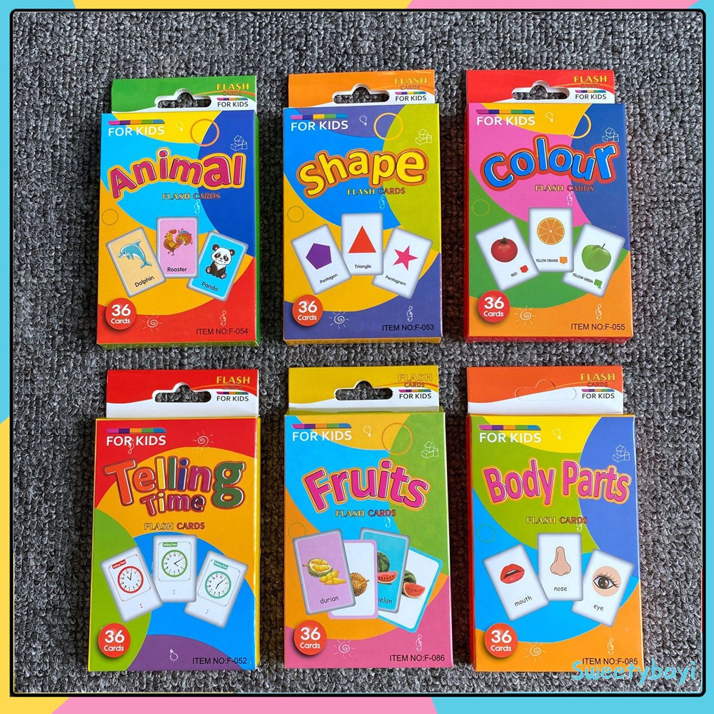 Sweetybayi Flashcard inggris anak Kartu pintar balita Flash card edukasi anak