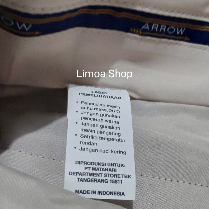 Celana Kerja Pria Formal ARROW Regular Coklat ( Matahari ) AR 18