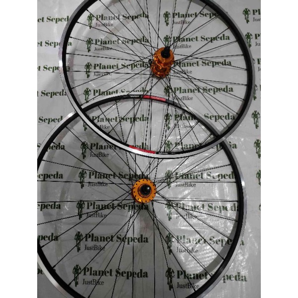 Wheelset Araya AR-719 AR719 Hub Pacific B413 Gold Jari SS Hitam