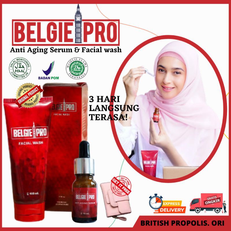BELGIE PRO paket facial wash dan serum anti aging       #serum #skincare #facialwash #pembersihwajah