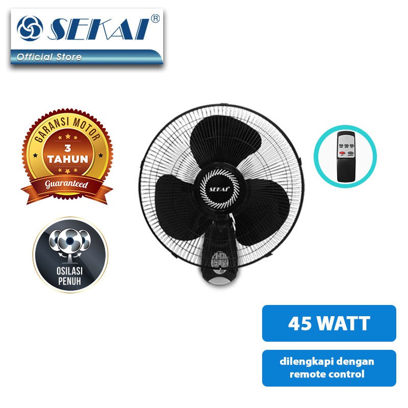 Sekai Kipas Angin Dinding Remote WFN 1628 | Shopee Indonesia