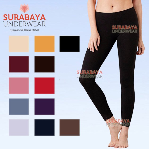 TERMURAH CELANA LEGGING PANJANG WANITA POLOS SPANDEK JERSEY PREMIUM