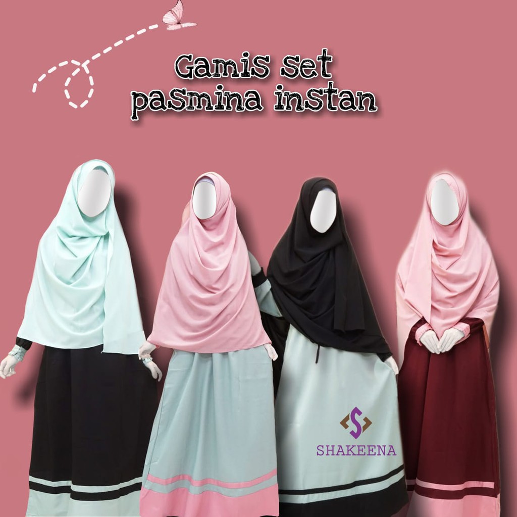 Gamis mosscrepe set pashmina