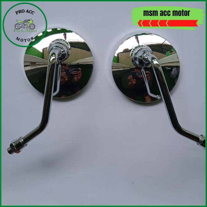 Spion Fazzio Fino Model Bulat Chrome (Bisa COD)