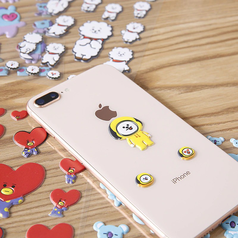 Stiker BT21 3D / Sticker Tata Chimmy Koya Cooky Shooky RJ Mang Van / Stiker BT21 KPOP Sticker 279