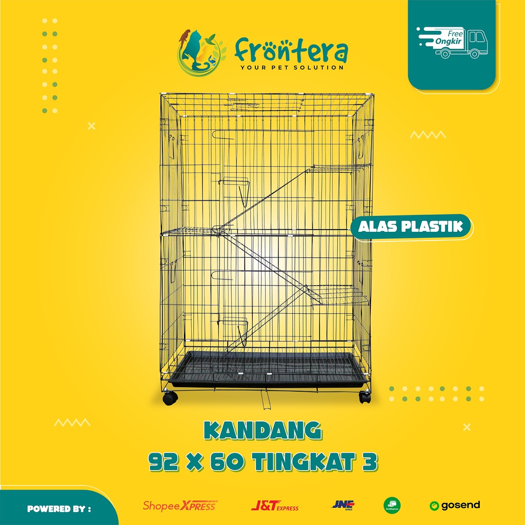 KANDANG KUCING SIZE 90 X 60cm (TINGKAT 3)  Kandang Hewan Peliharaan  Rumah Kucing  Kandang Burung  K