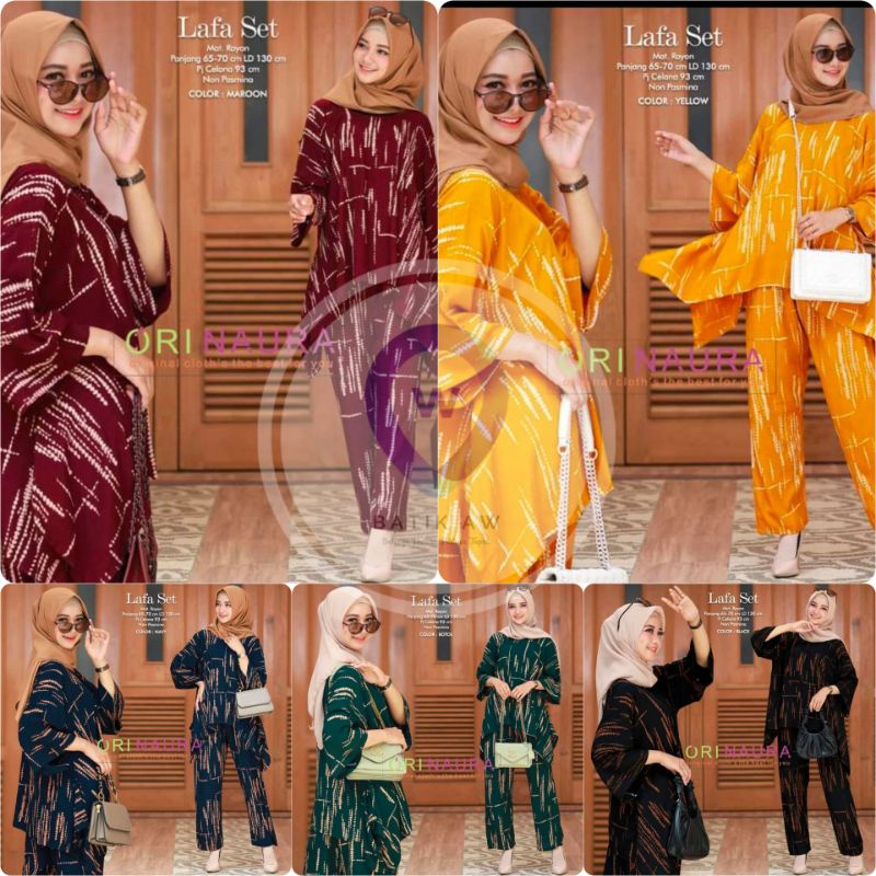 Daster Rayon Setelan Waka Motif Garis Andera Set Lafa Set Grass Set Size Jumbo Busui Rayon Tebal