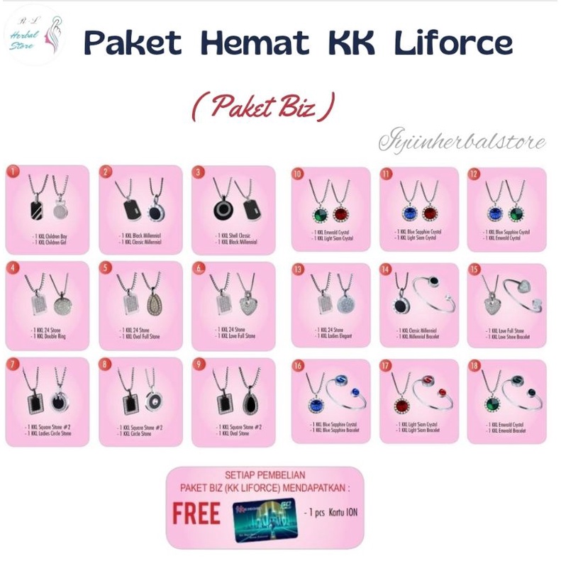 KK Liforce Hemat | Paket Termurah | Gelang Kesehatan | Kalung Kesehatan KK Indonesia