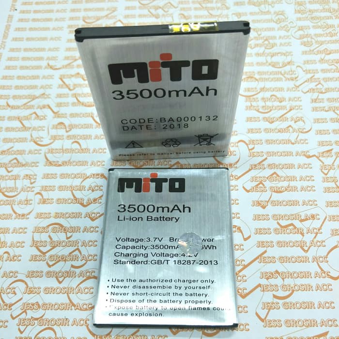 Baterai Battery Double Power MITO BA-000132 BA000132 A880 A990 Champ