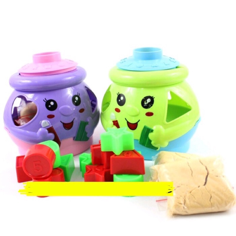MAINAN ANAK MURAH CETAKAN PASIR GUCI PUZZLE PINTAR KINETIC SAND