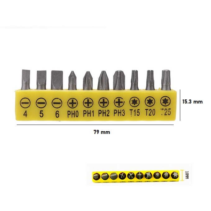 Mata Obeng Set 10 pcs
