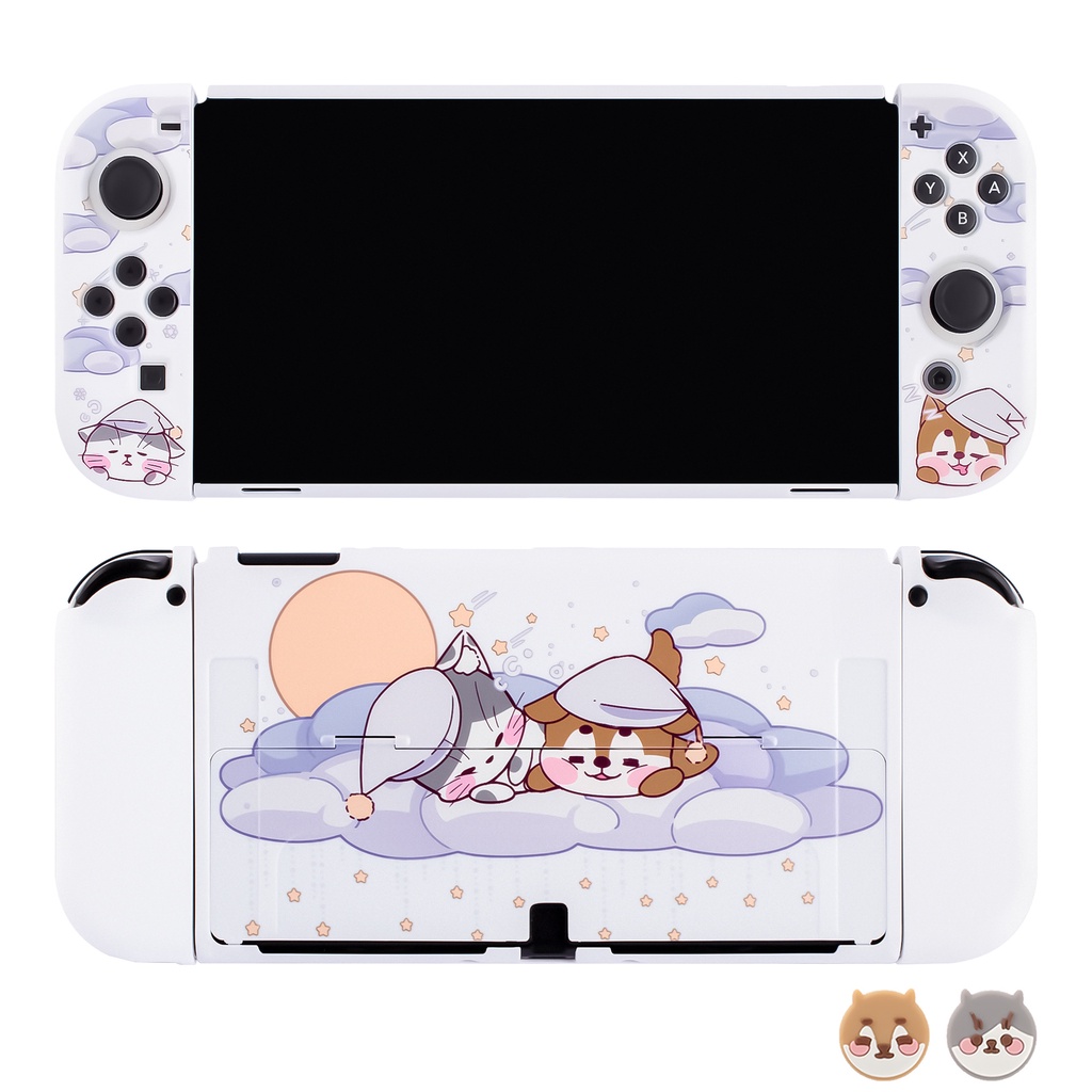 Casing Hard Case Motif Kucing / Anjing Lucu Untuk Nintendo Switch V1 V2