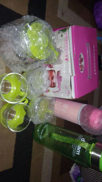 [cod] Tea Pot Set Kaca - Gelas Dan Teko Teh