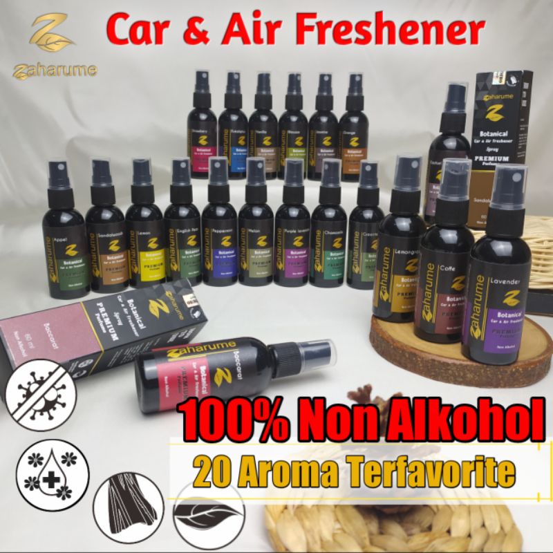 Zaharume Parfum Mobil dan Ruangan Spray Non Alkohol Pengharum Pewangi Aromaterapi Anti Apek &amp; Mabuk