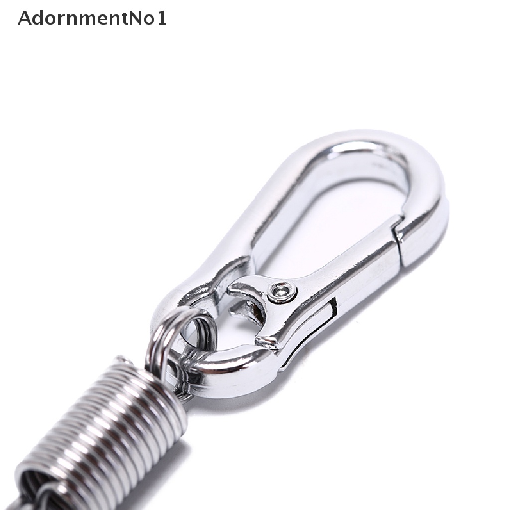 (AdornmentNo1) 5pcs Gantungan Kunci carabiner retractable Bahan stainless steel Untuk outdoor