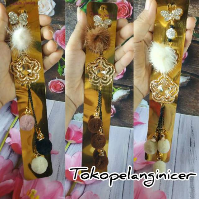 Bros Dagu Hijab Bross Jilbab Jurai Polkadot by Aksesoris Fashion Wanita Murah Tokopelanginicer