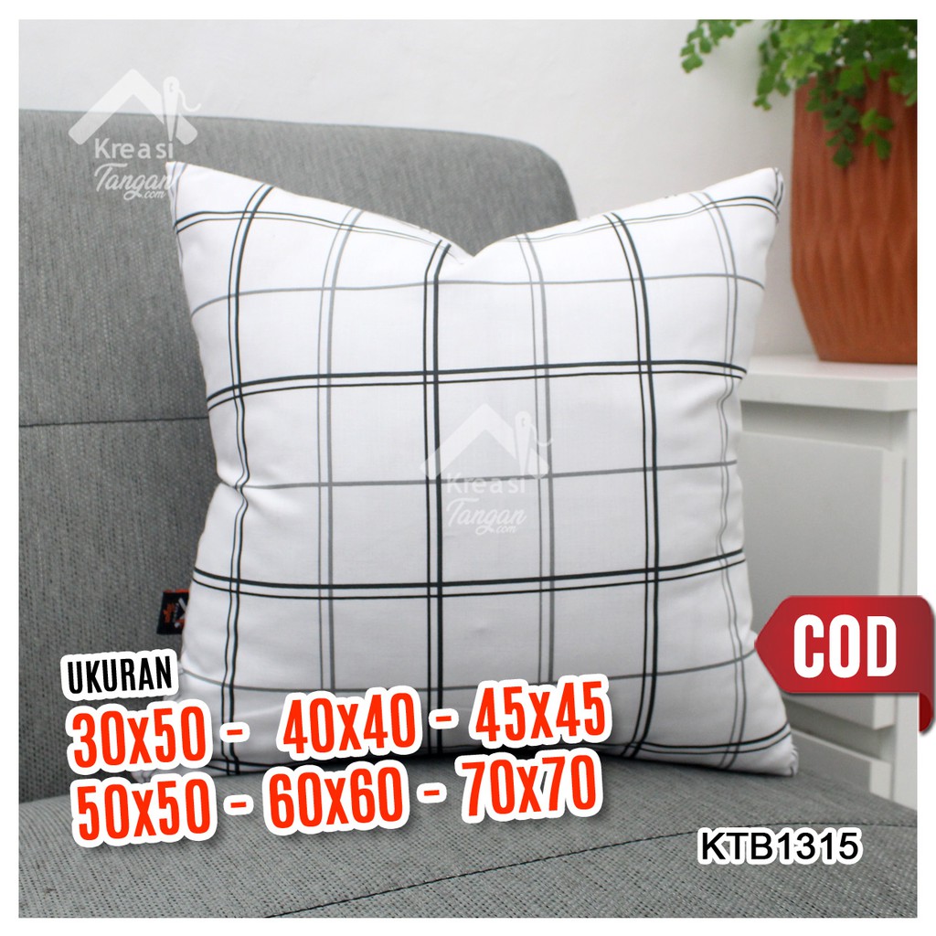 Sarung Bantal Sofa Ukuran 30x50, 40x40, 45x45, 50x50, 60x60, 70x70 - KTB1315