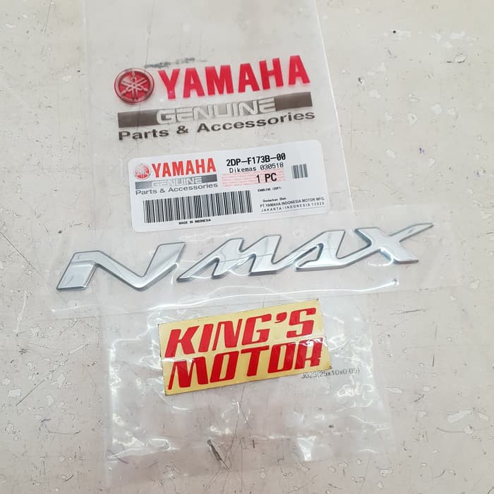 EMBLEM LOGO YAMAHA NMAX, N MAX SILVER ASLI YAMAHA