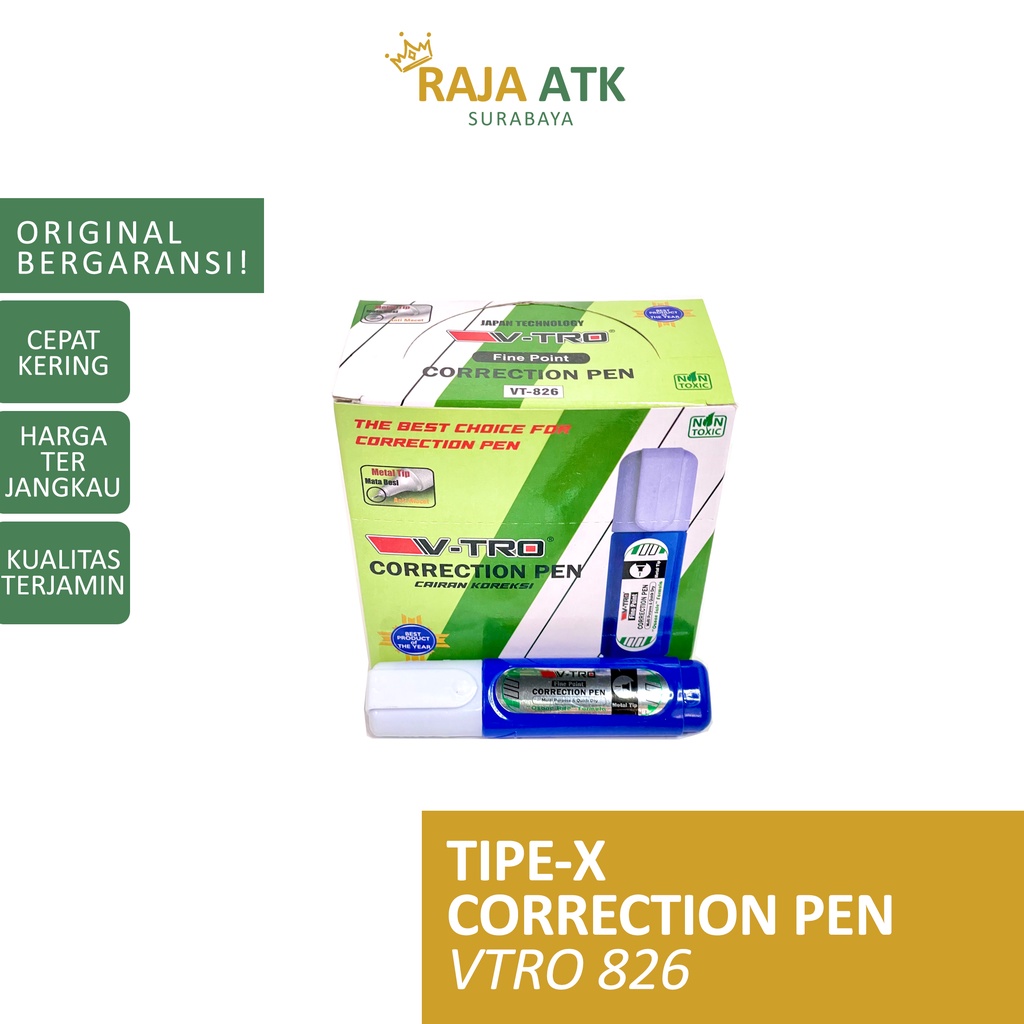 Tipex V-TRO 826  (1 pcs) - Tipex Tipe X Tip Ex Stipo Cair Kertas Roll Kenko Jumbo Karakter Lucu Mura