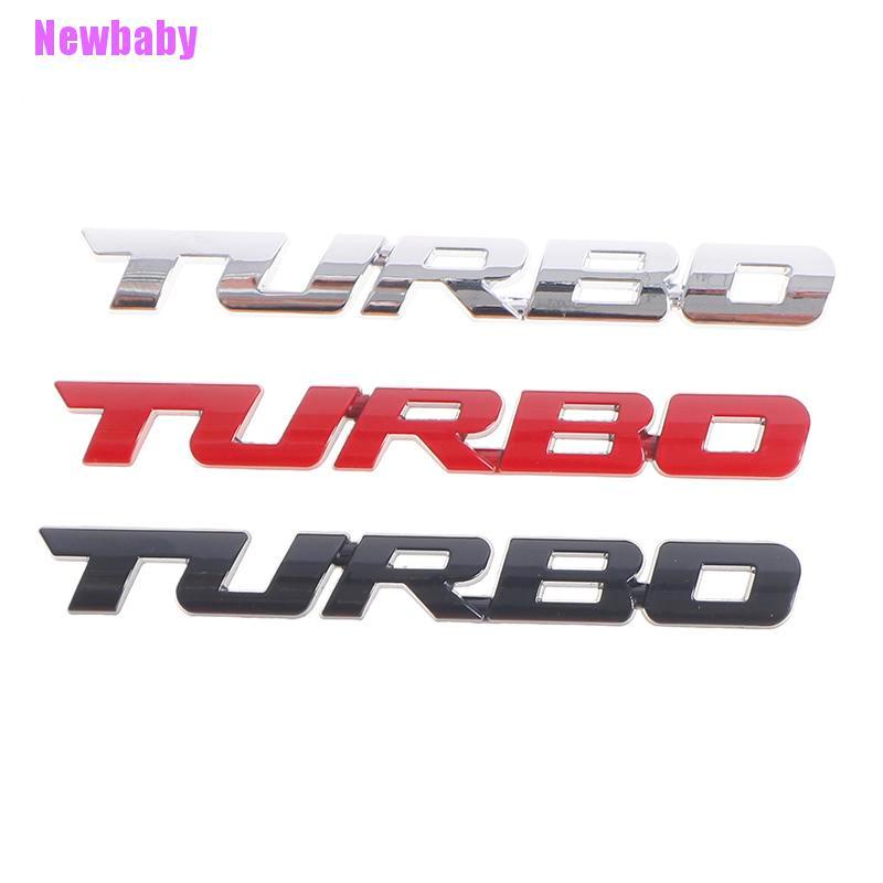 (Newbaby) Stiker Emblem Turbo 3D Bahan Metal Untuk Mobil / Motor