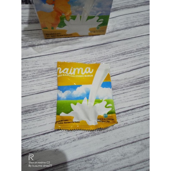 

Naima susu kambing etawa bubuk propolis sachet ecer satuan