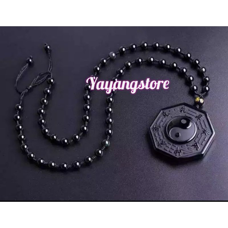 KALUNG PATKWA BA GUA BAGUA OBSIDIAN HITAM