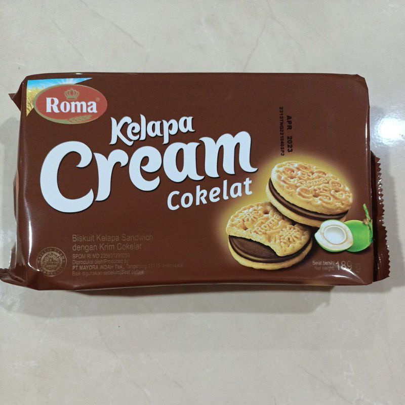

BISKUIT ROMA KELAPA COKELAT DAN CREAM 180 GRAM