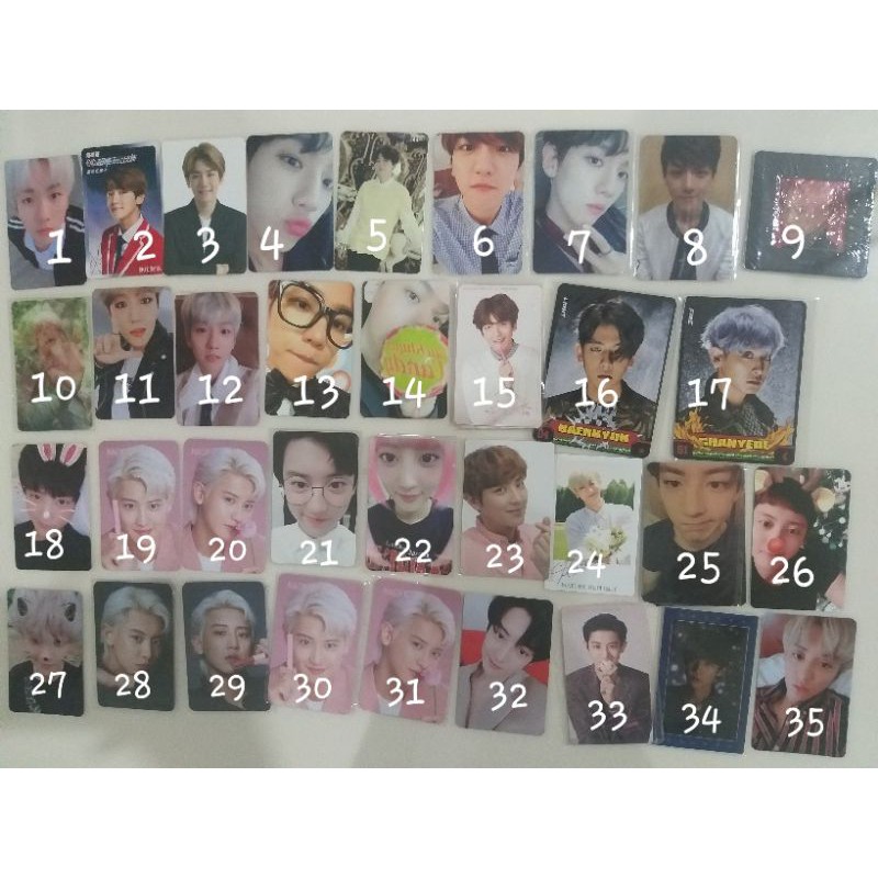 EXO NCT Photocard Postcard Mark Baekhyun Chanyeol Xiumin Sehun Suho Kai Japan Korea