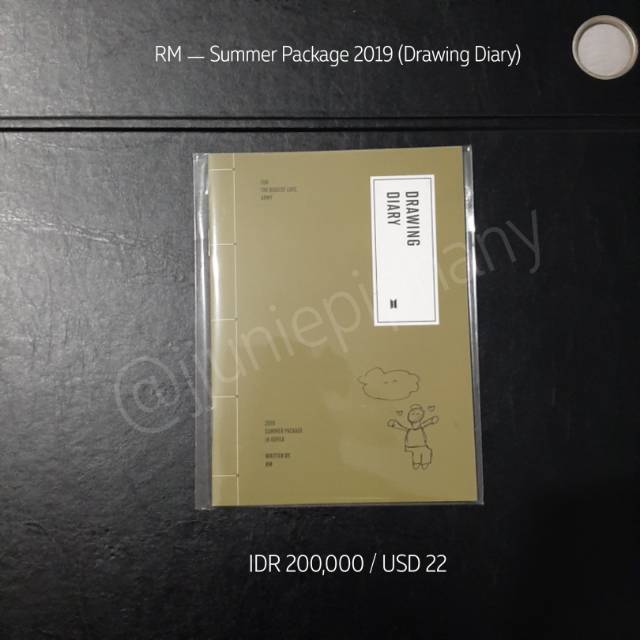 BTS RM Summer Package 2019 Drawing Diary