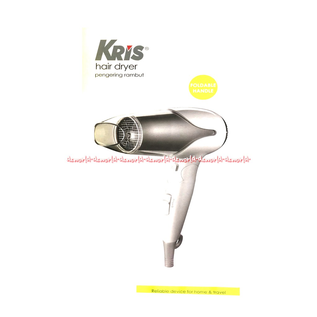 Kris Hair Dryer Alat Pengering Rambut Hair Drayer Grey Abu - Abu Foldable Handle Krishair Dry Hairs