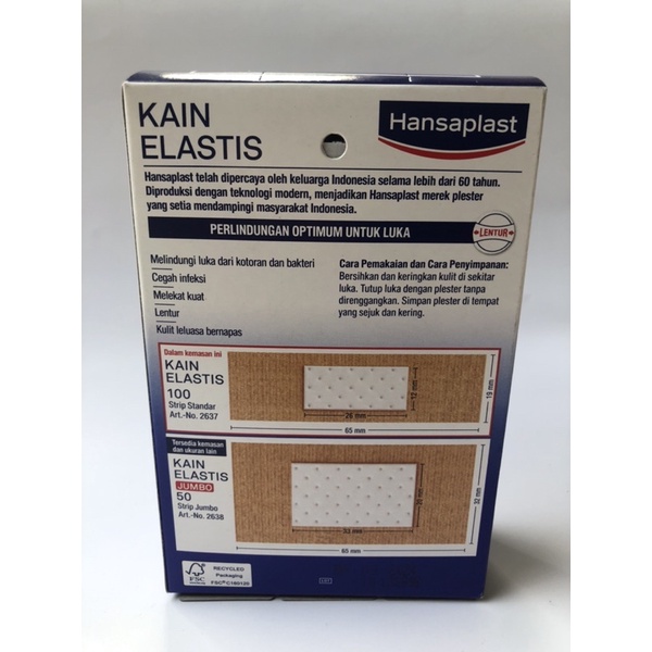 Hansaplast Kain Elastis isi 100 Lembar