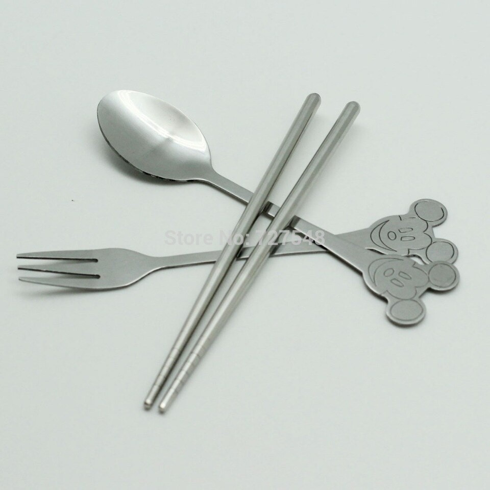 SENDOK KARAKTER SENDOK GARFU MAKAN MINI - SENDOK GARFU SET STAINLESS - SENDOK KECIL KARTUN - SENDOK MPASI