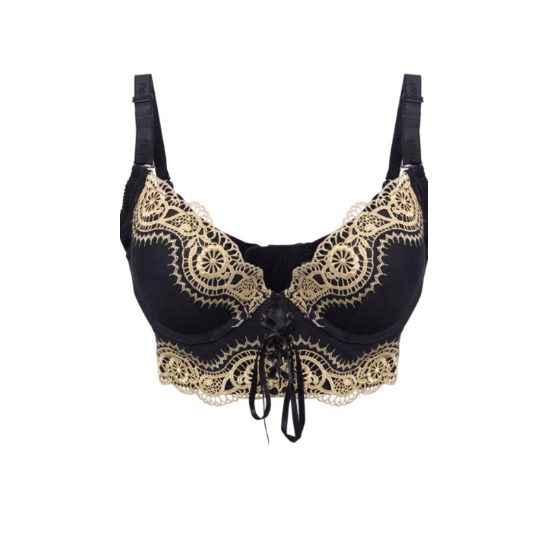 NEW FIORI MAGIC BRA/BH - BLACK GOLD LACE EMBROIDERY