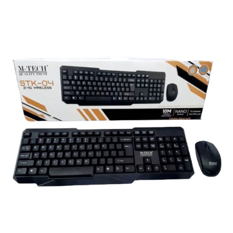 Keyboard mouse wireless combo STK-04 M-Tech Murah