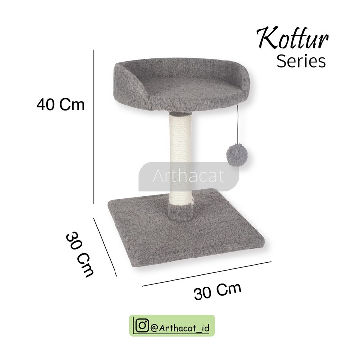 Cat Tree Kottur Grey - Rumah Kucing Arthacat