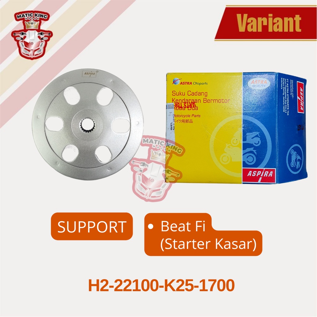 Mangkok Rumah Kampas Ganda kopling Beat Scoopy Spacy Vario Fi 110 Starter Kasar H2-22100-K25-1700 asli Aspira Astra Otoparts