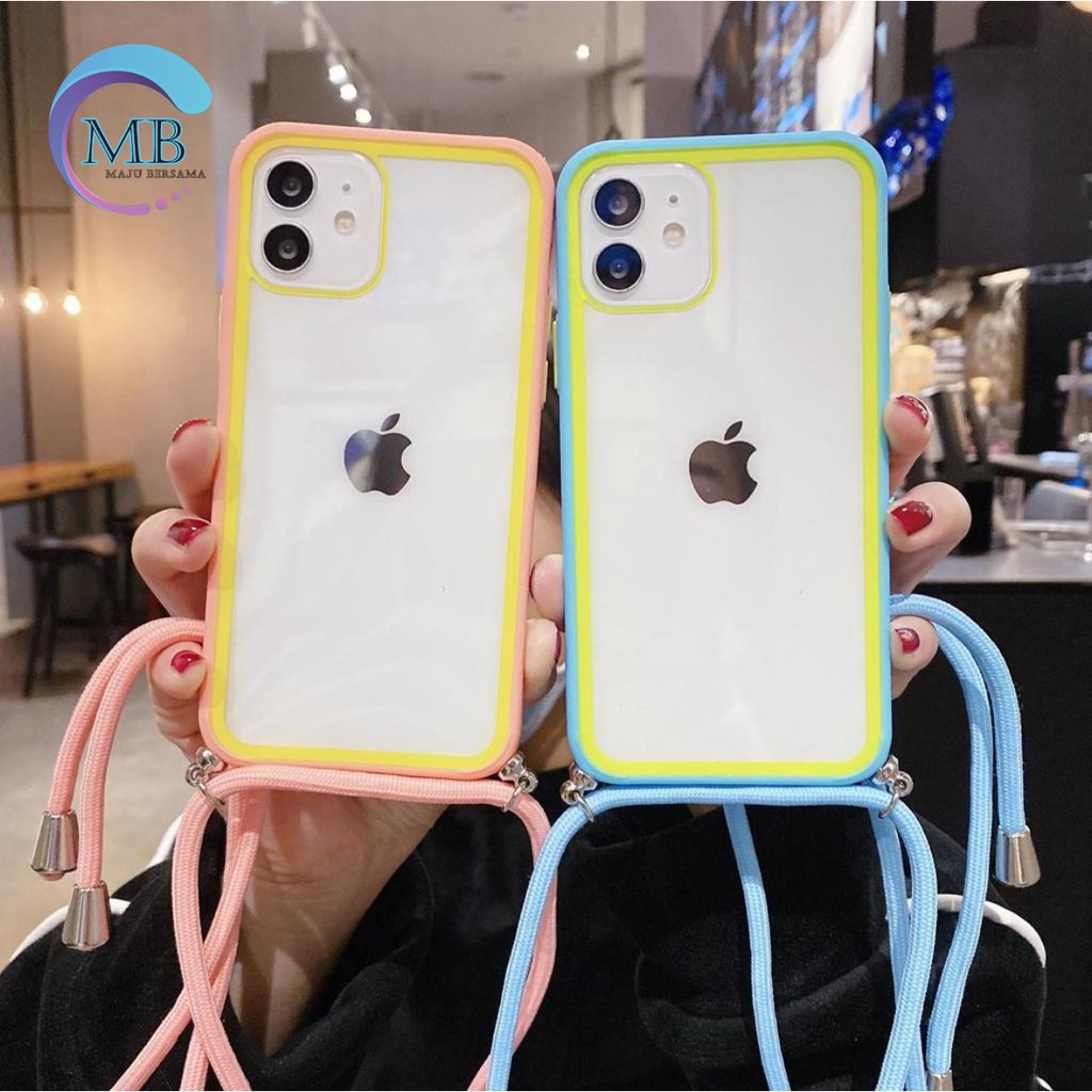 SOFTCASE SLINGCASE LANYARD TALI AURORA IPHONE 6G 7+ 7G 6S 8 6G+ 6S+ 7G+ 8G+ X XR XS MAX MB775