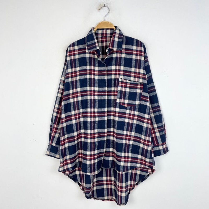 KIMBERLY FLANEL SHIRT / kemeja wanita-Foto 9